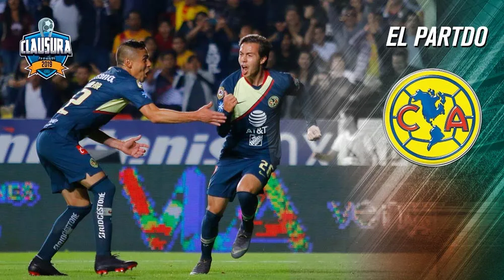 IMAGO7 Córdova festeja el gol del empate de América