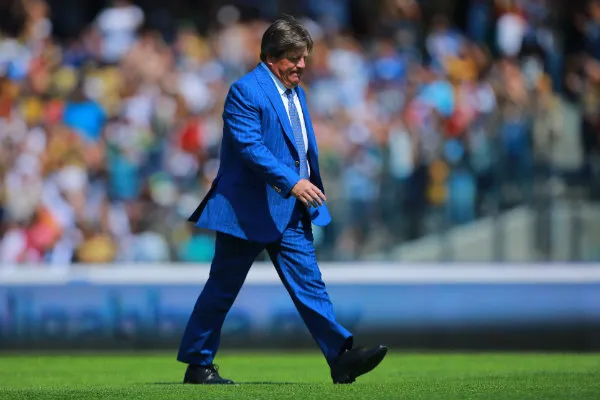 Herrera durante un partido contra Pumas