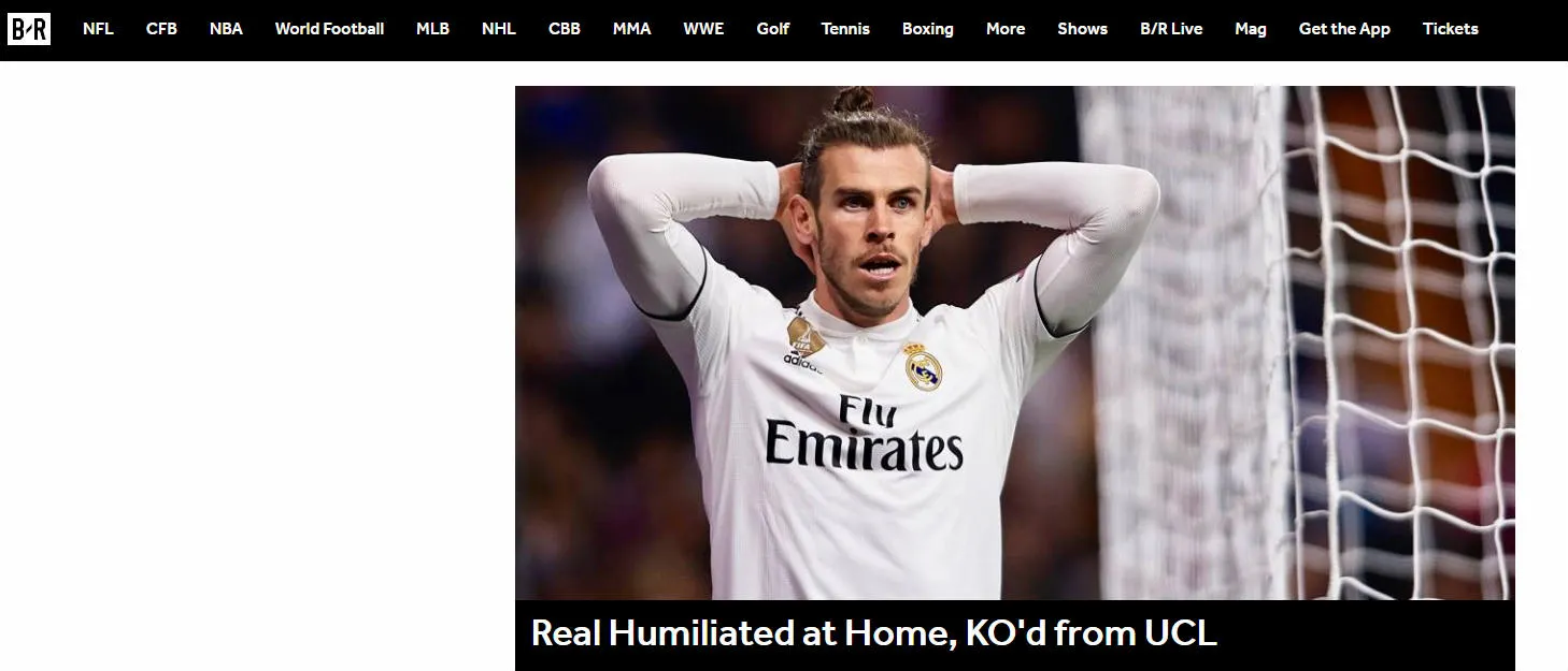 BLEACHER REPORT Portada de Bleacher Report