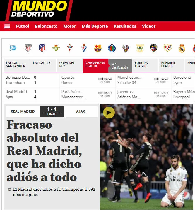 MUNDO DEPORTIVO Portada de Mundo Deportivo