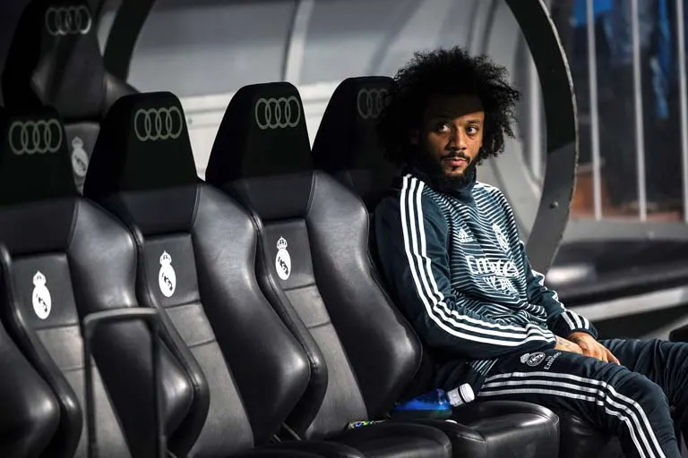 Marcelo en la banca del Real Madrid