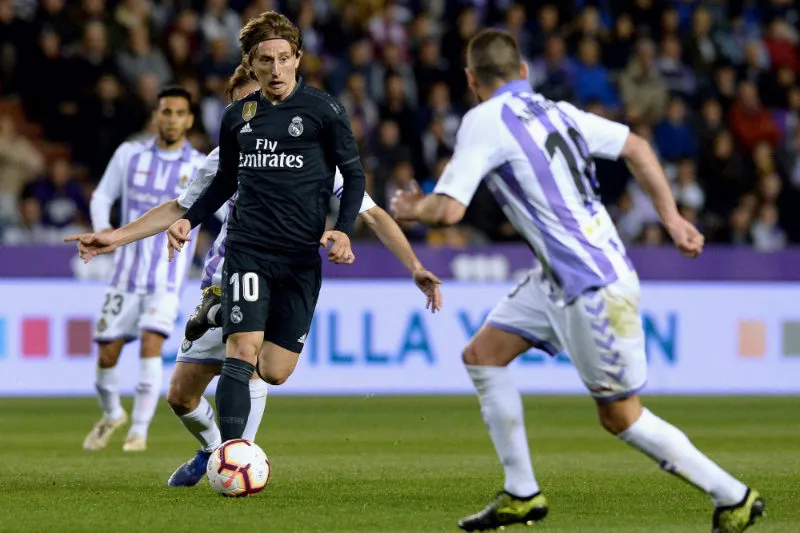 EFE Luka Modric durante el partido ante el Valladolid