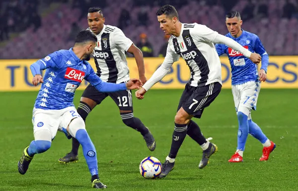 Cristiano durante un partido con la Juventus