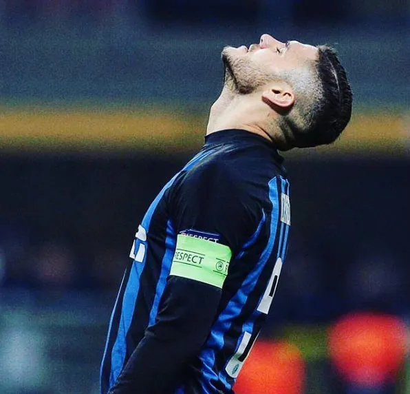Icardi en un partido con el Inter