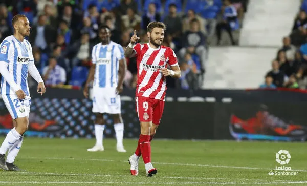 Cristian Portugués celebra su gol ante el Leganés