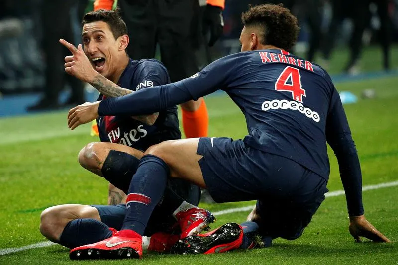 Di María, celebra anotación contra Marsella