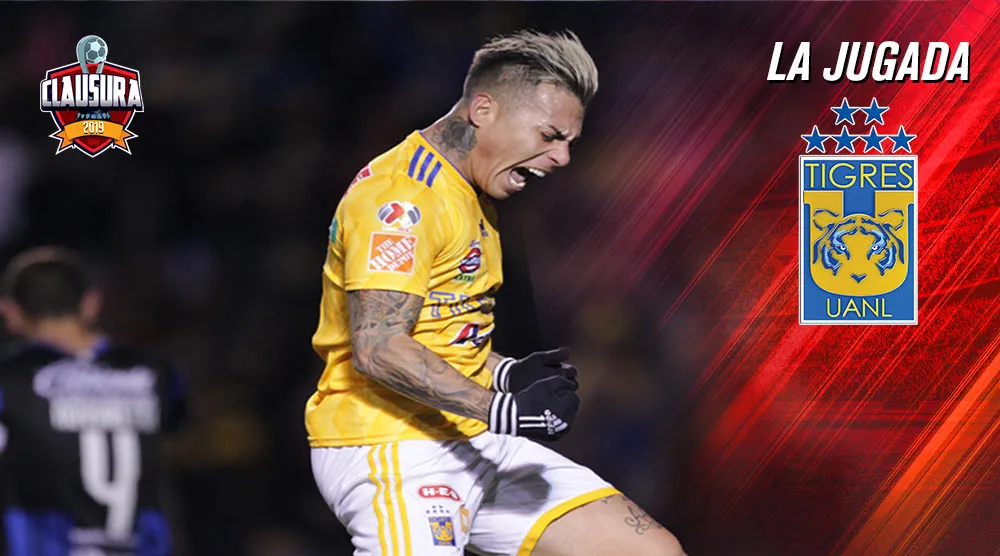 IMAGO7 Eduardo Vargas festeja su gol con Tigres