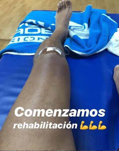 INSTAGRAM @eliashdz08 Elías Hernández iniciando su rehabilitación