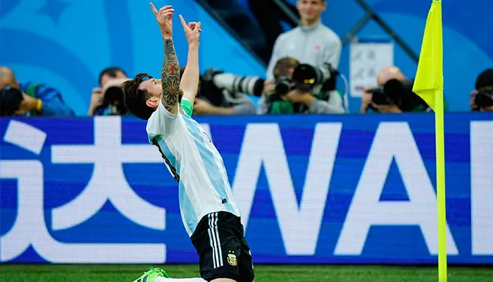 IMAGO7 Messi celebrando un gol en el Mundial de Rusia