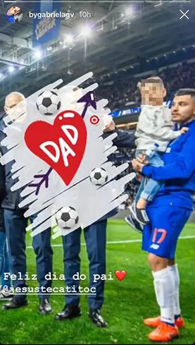 INSTAGRAM @BYGARBIELAGV La felicitación a Jesús Corona por el Día del Padre