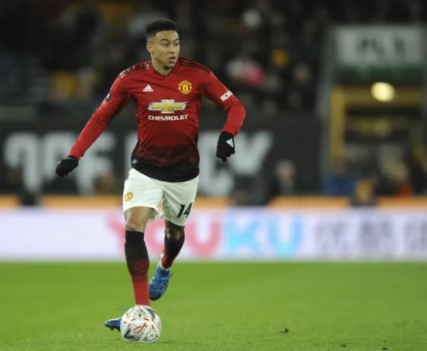 AP Lingard durante el partido del Man United