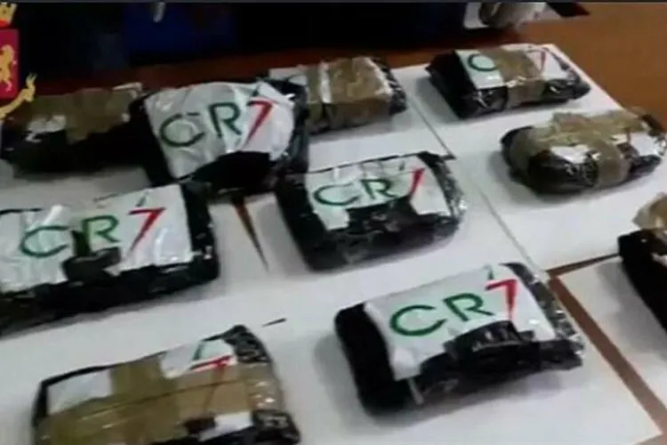 Paquetes de cocaína portan insignia de CR7