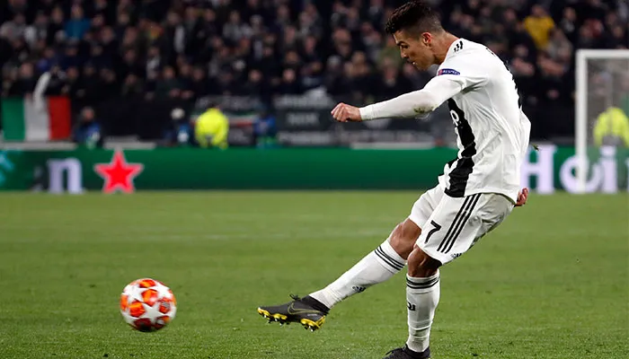 CR7 durante un partido con la Juventus