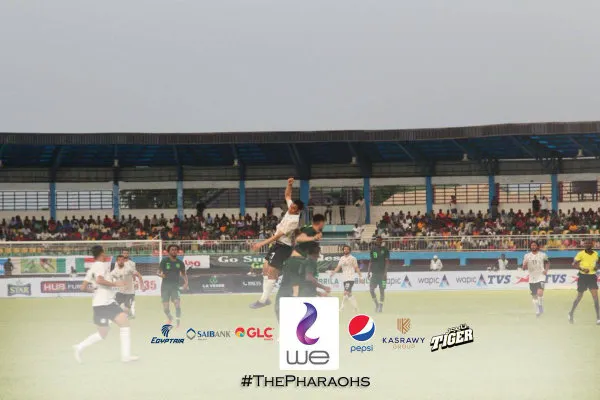 Acción durante un encuentro entre Egipto vs Nigeria