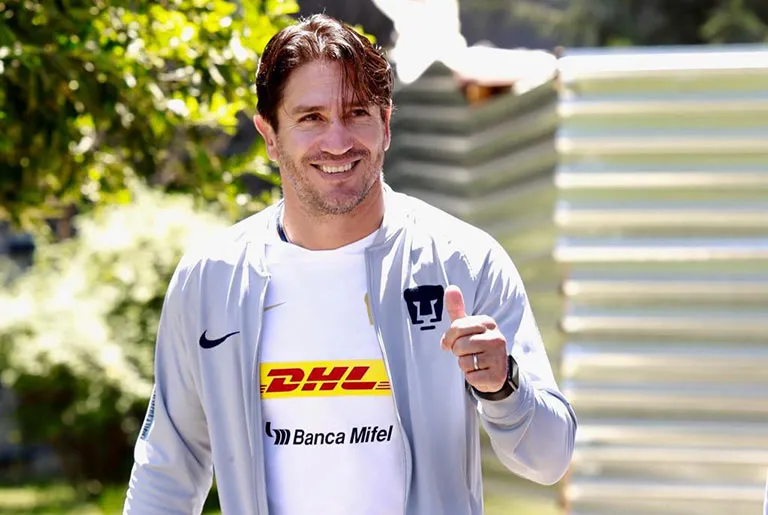 CARLOS RAMÍREZ Marioni se mostró contento durante la práctica de este martes