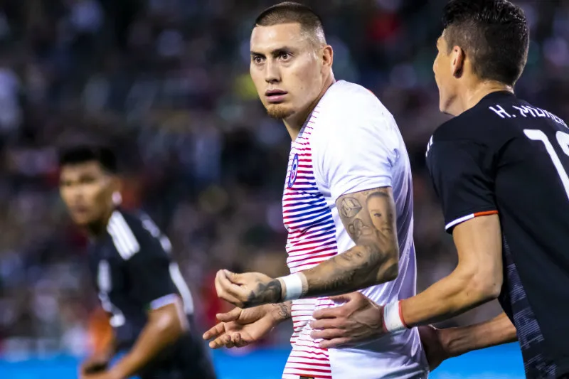 IMAGO7 Nicolás Castillo durante el juego entre Chile y México del 2019