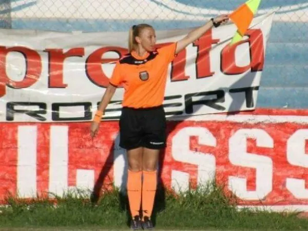 Rosana Paz durante un partido en Argentina