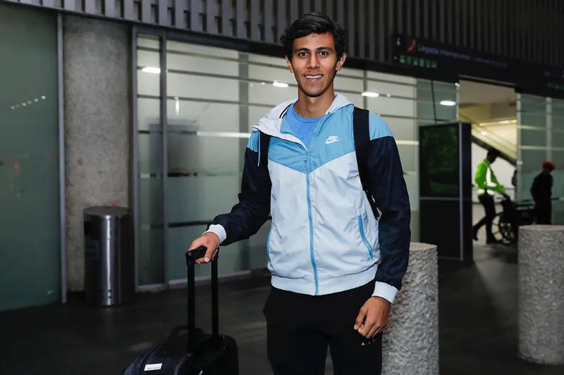 ERNESTO PÉREZ El delantero del Tri Sub20, en su llegada al AICM