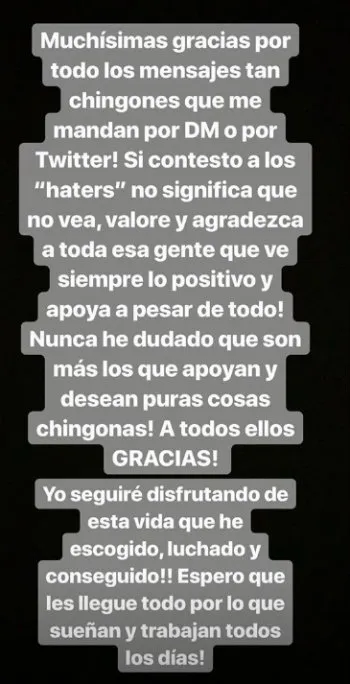 INSTAGRAM @CH14_ Mensaje de Chicharito a sus seguidores