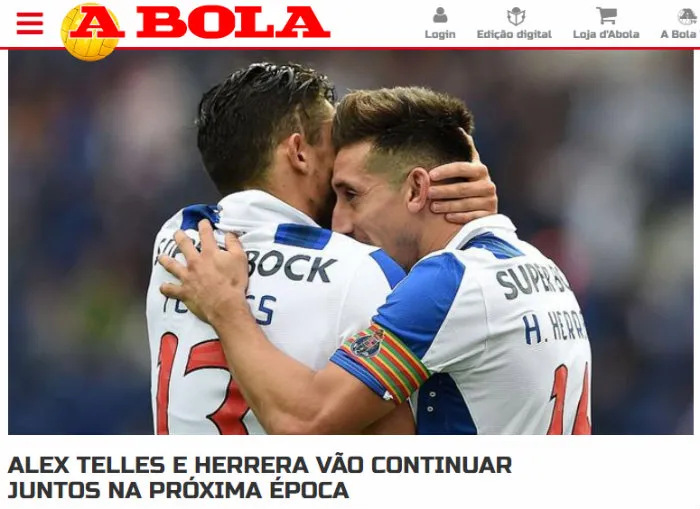Nota sobre Herrera en el diario 'A Bola'