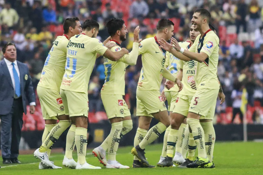 América celebra anotación frente a Xolos en Copa MX