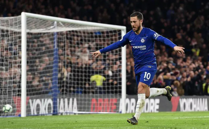 EFE Hazard, en festejo durante partido del Chelsea