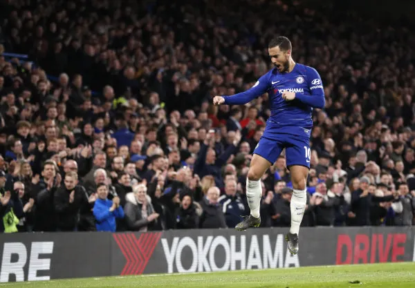 AP Hazard celebra una anotación frente al West Ham