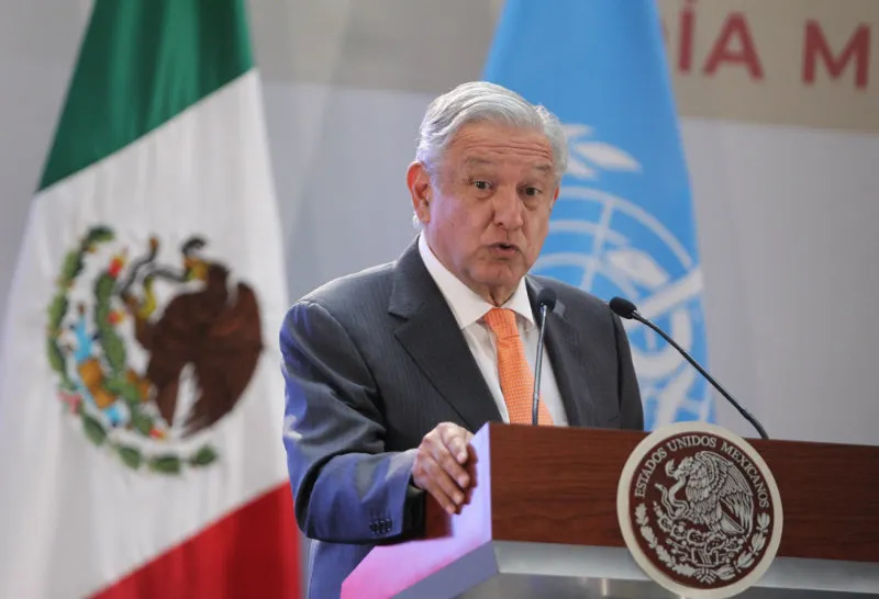 Andrés Manuel López Obrador durante una conferencia de prensa