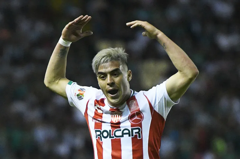 IMAGO7 Brian Fernández festeja un gol con el Necaxa