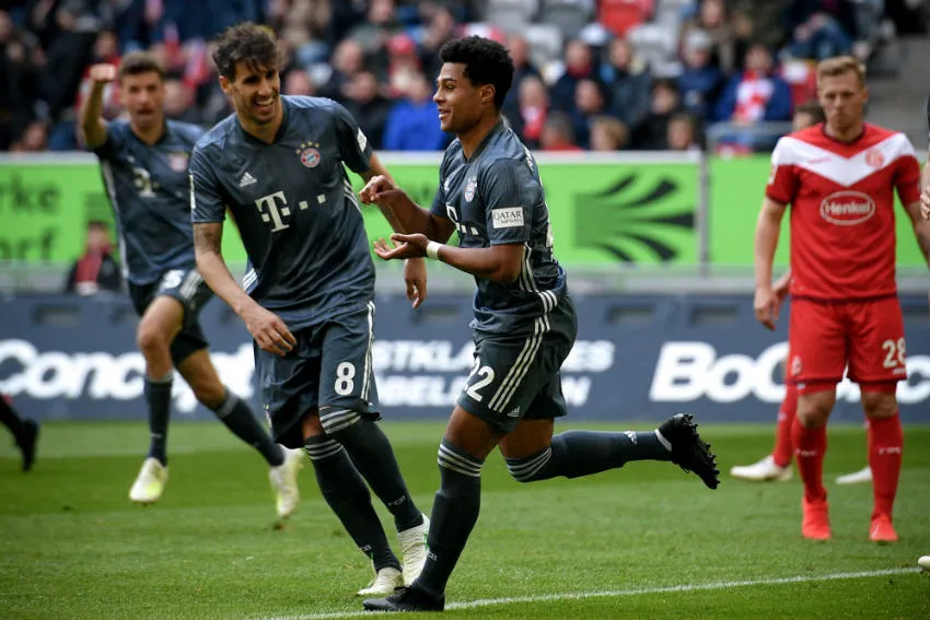 EFE Gnabry festeja anotación con el Bayern Munich