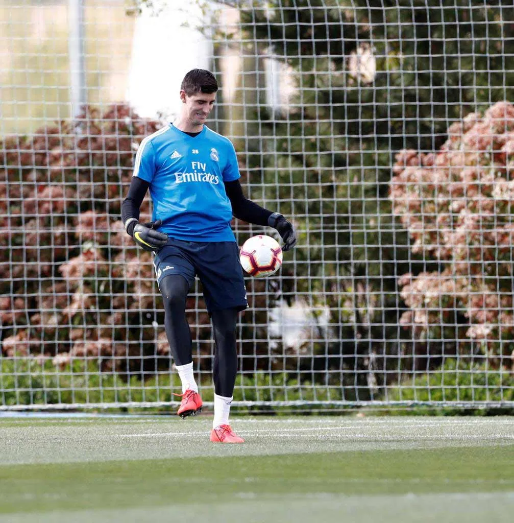 Thibaut Courtois regresando a los entrenamientos del Real Madrid