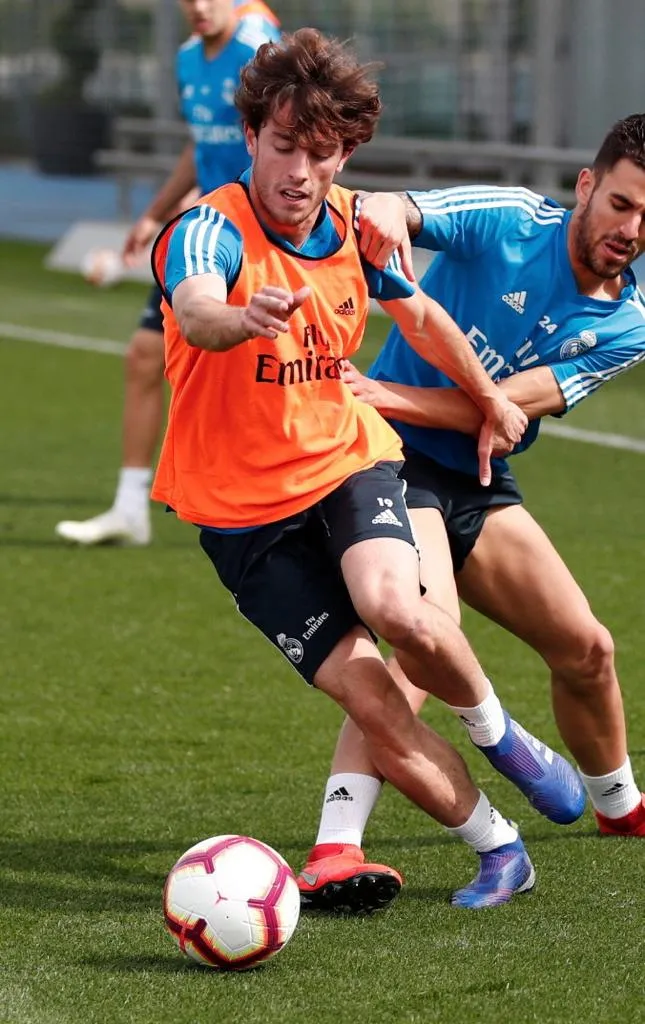 Odriozola durante un entrenamiento