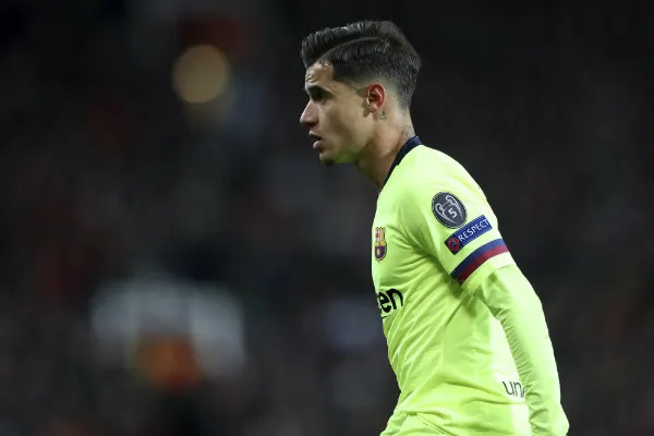 Coutinho en un partido con el Barcelona