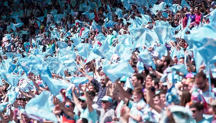 Afición del Celta de Vigo durante el partido ante Girona