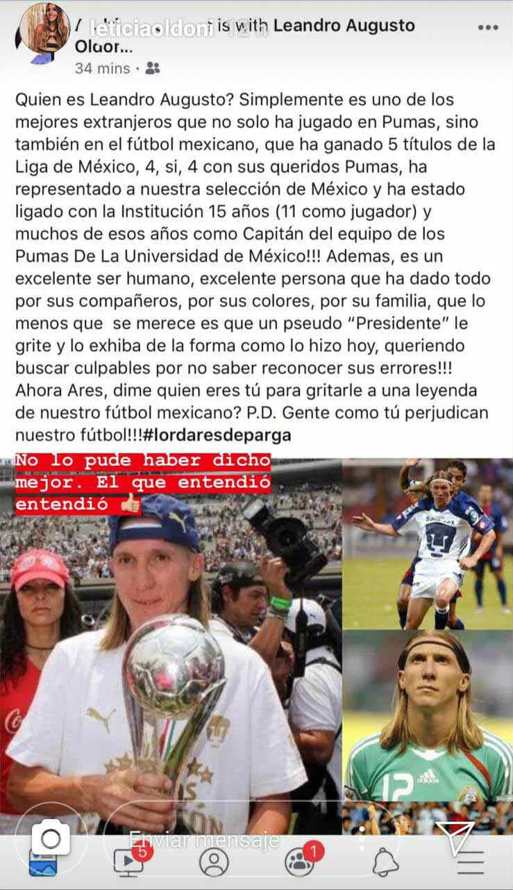 INSTAGRAM @leticiaoldoni Mensaje compartido por Leticia Oldoni