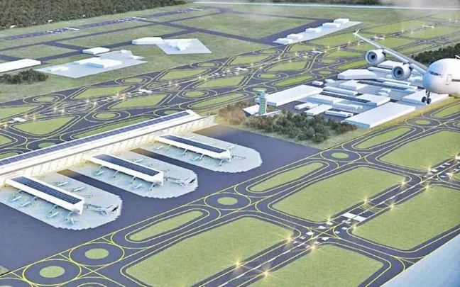 La maqueta de cómo sería el nuevo aeropuerto de Santa Lucía