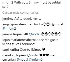 INSTAGRAM @MFGM2 Texto publicado en Instagram por la pareja