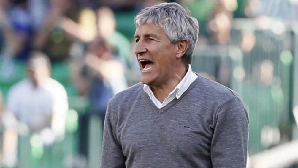 Setién, en un partido del Betis