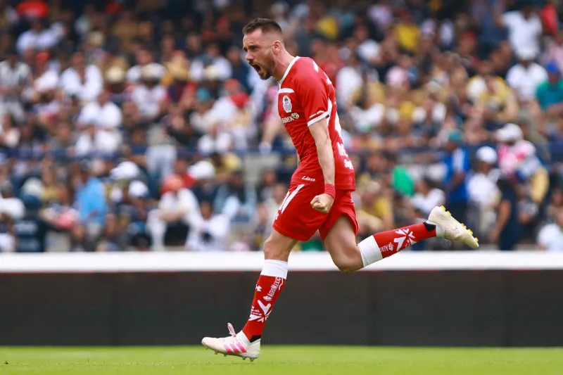 Federico Mancuello festeja su gol ante Pumas