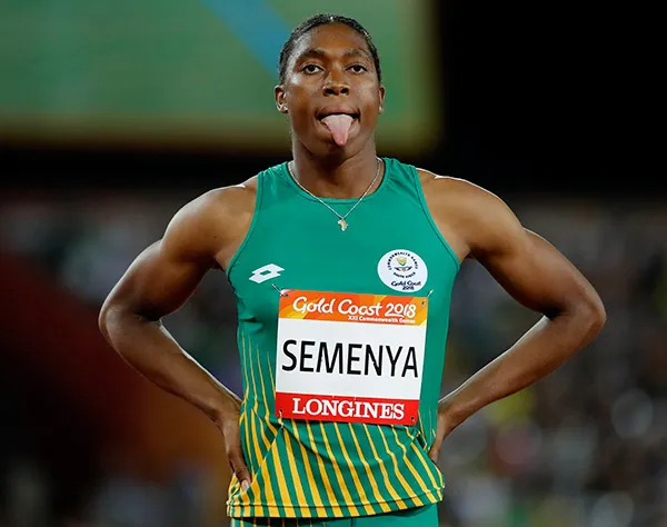 Caster Semenya al final de una competencia