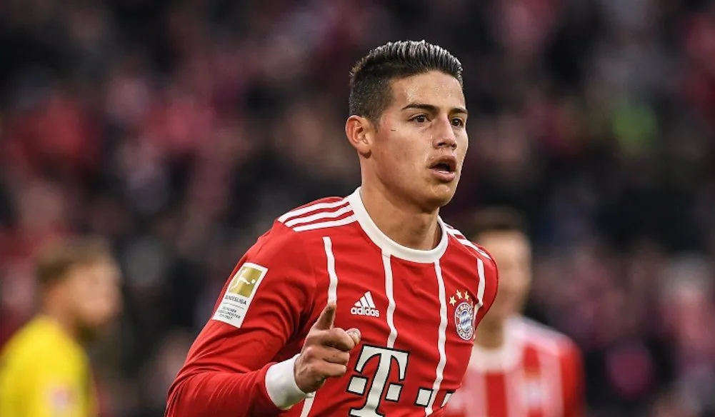 EFE James Rodríguez durante un juego del Bayern