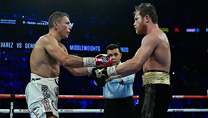 IMAGO7 GGG y Álvarez previo a su pelea en 2018