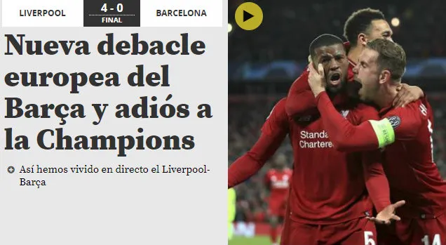 MUNDO DEPORTIVO La portada de Mundo Deportivo