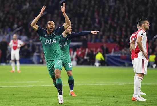 EFE Lucas Moura celebra gol contra Ajax