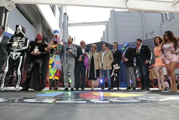 Peña, durante una presentación en Tv Azteca