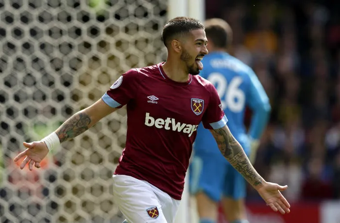 TWITTER @WESTHAMUTD Lanzini festeja gol