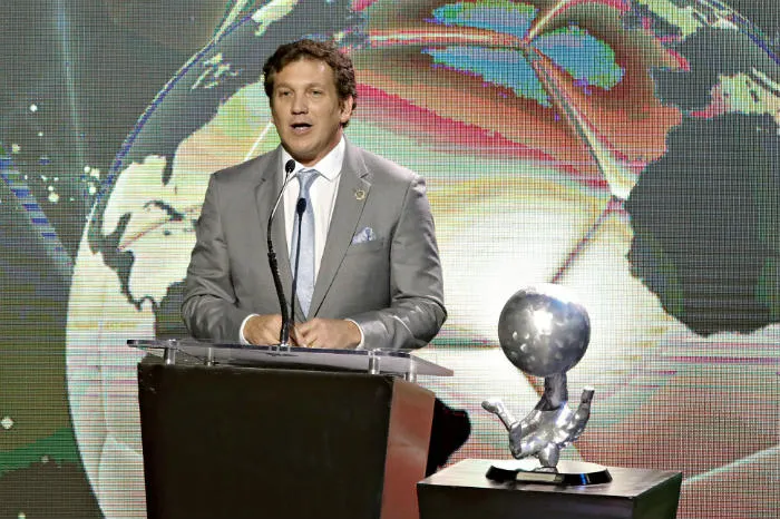 Domínguez, en una conferencia de prensa