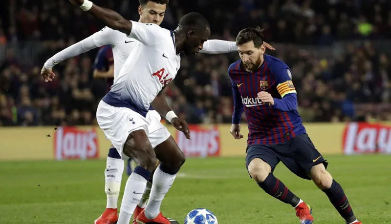 Messi, durante el duelo de Champions ante los Spurs
