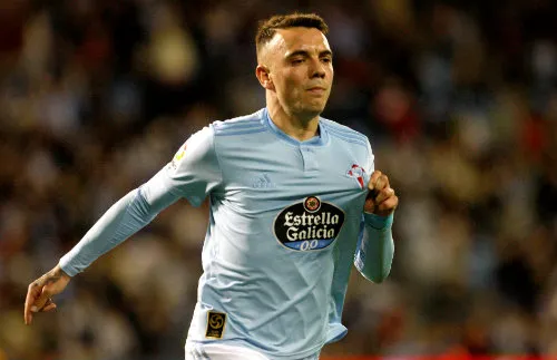 Iago Aspas celebra su anotación ante el Rayo Vallecano