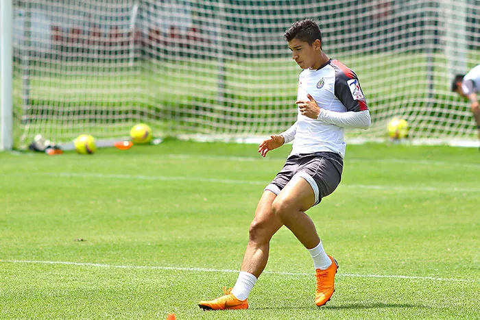 El delantero en un entrenamiento del Rebaño